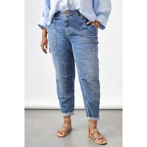 Anthropologie Pilcro The Wanderer Relaxed Jeans Plus Size 22W Blue Medium Wash